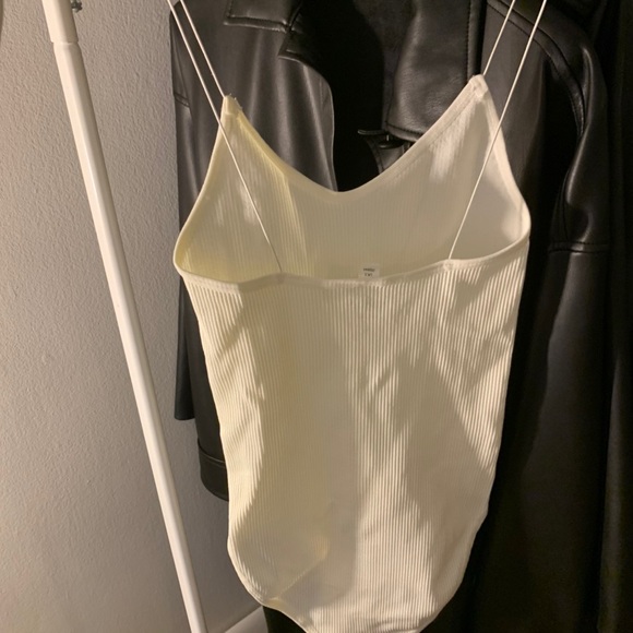 White Urban Outfitters Ribbed Bodysuit - Picture 4 of 4